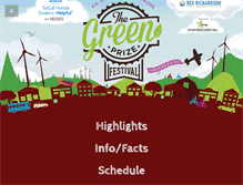 Tablet Screenshot of greenprizefestival.com